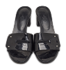 View Black Patent Leather Slide Sandals thumbnail 4