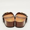 Laurena Scalloped Black Leather Slide Sandals thumbnail 7