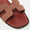 Oran Burgundy Texture Suede Flat Slide thumbnail 3