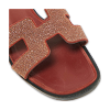Oran Burgundy Texture Suede Flat Slide thumbnail 4
