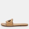 D Club Brown Leather Flat Slides thumbnail 1