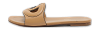D Club Brown Leather Flat Slides thumbnail 0