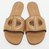 D Club Brown Leather Flat Slides thumbnail 3