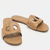 D Club Brown Leather Flat Slides thumbnail 5