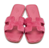 Oran Pink Suede Flat Slide thumbnail 5