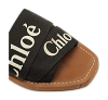 Woody Black Canvas Flat Slides thumbnail 1