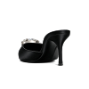BLACK CAVIAR DIAMOND SILK 70 MULES thumbnail 4