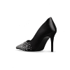 BLACK SATIN CRYSTALS 90 PUMPS thumbnail 4