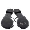 GIU Black Leather Crystal Embellished Toe Ring Flats Size 38 thumbnail 6