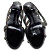 Multicolor Oil Slick Texture Leather Gladiator Sandals thumbnail 2