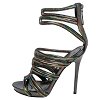 Multicolor Oil Slick Texture Leather Gladiator Sandals thumbnail 3