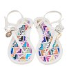 White Jelly Logo Charm Sunny Thong Flat Sandals thumbnail 3