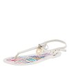 White Jelly Logo Charm Sunny Thong Flat Sandals thumbnail 4