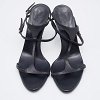 Black Leather Ankle Strap Sandals thumbnail 2