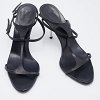 Black Leather Ankle Strap Sandals thumbnail 3