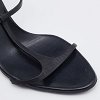 Black Leather Ankle Strap Sandals thumbnail 5