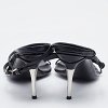 Black Leather Ankle Strap Sandals thumbnail 6