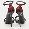Black/Red Leopard Print Calf Hair Ankle Strap Sandals thumbnail 6