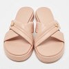 Pink Leather Alima Sandals thumbnail 6