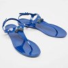 Blue Rubber Studded Tassel Flat Thong Sandals thumbnail 2