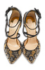 Black & Patent Leather Suzanna Spikes Leo Ankle Cuff Sandals thumbnail 0