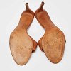 Brown Leather Open Toe Slide Sandals thumbnail 6
