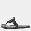 Black Leather Hana Flat Slides thumbnail 9