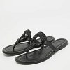 Black Leather Hana Flat Slides thumbnail 1