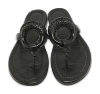 Black Leather Hana Flat Slides thumbnail 0