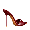 BURGUNDY PATENT 120 MULES thumbnail 1