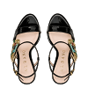 JEWELED PEACOCK STILETTO SANDALS 100 thumbnail 3