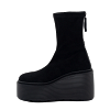ZEPPA SUEDE STRIPY ZIP ANKLE BOOTS BLACK thumbnail 1