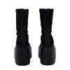 ZEPPA SUEDE STRIPY ZIP ANKLE BOOTS BLACK thumbnail 2