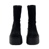 ZEPPA SUEDE STRIPY ZIP ANKLE BOOTS BLACK thumbnail 3