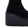 ZEPPA SUEDE STRIPY ZIP ANKLE BOOTS BLACK thumbnail 4