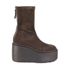 ZEPPA SUEDE STRIPY ZIP ANKLE BOOTS DARK BROWN thumbnail 0