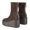 ZEPPA SUEDE STRIPY ZIP ANKLE BOOTS DARK BROWN thumbnail 1