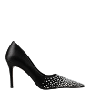 BLACK SATIN CRYSTALS 90 PUMPS thumbnail 0