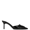 BLACK PATENT LACE 70 MULES thumbnail 0