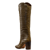 MARYANA CROC-EMBOSSED BLOCK HEEL BOOTS thumbnail 1
