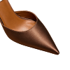 BROWN SILK 70 MULES thumbnail 1