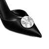 BLACK CAVIAR DIAMOND SILK 70 MULES thumbnail 1