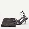 Black Suede Crystal Embellished Dahlia Sandals thumbnail 4