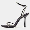 Black Suede Crystal Embellished Dahlia Sandals thumbnail 5