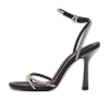 Black Suede Crystal Embellished Dahlia Sandals thumbnail 0