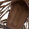 Aquazzura Beige/Brown Python Embossed Leather Knockout Sandals Size 37.5 thumbnail 7
