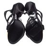Giuseppe Zanotti Black Satin and Suede Crystal Embellished Ankle Strap Sandals Size 38 thumbnail 1