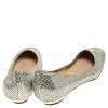 Jimmy Choo Metallic Gold Glitter Fabric Ballet Flats Size 38 thumbnail 8