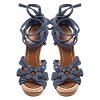 Marc Jacobs Blue Denim Platform Ankle Wrap Sandals Size 38 thumbnail 3