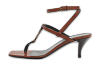 Cassandra Brown Leather Ankle Strap Sandals thumbnail 0
